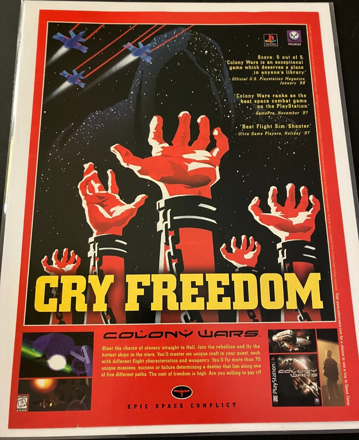 Colony Wars by Psygnosis - Vintage Sci-Fi Gaming Print Ad / Poster / Wall Art