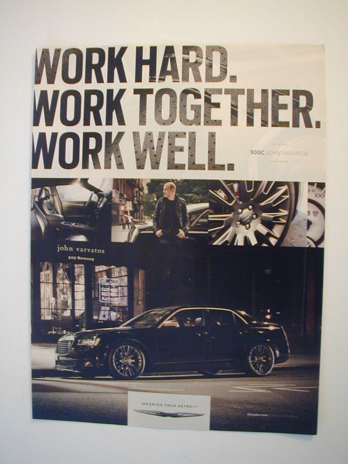 2013 Chrysler 300C John Varvatos  Work Hard Work Together, Work Well PRINT AD 59