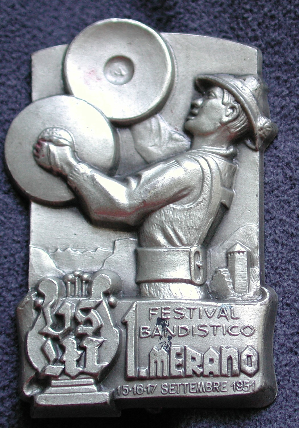 BOLZANO BADGE TYROL SOUTH TYROL MERANO BAND FESTIVAL 1951 SÜD TYROL #1