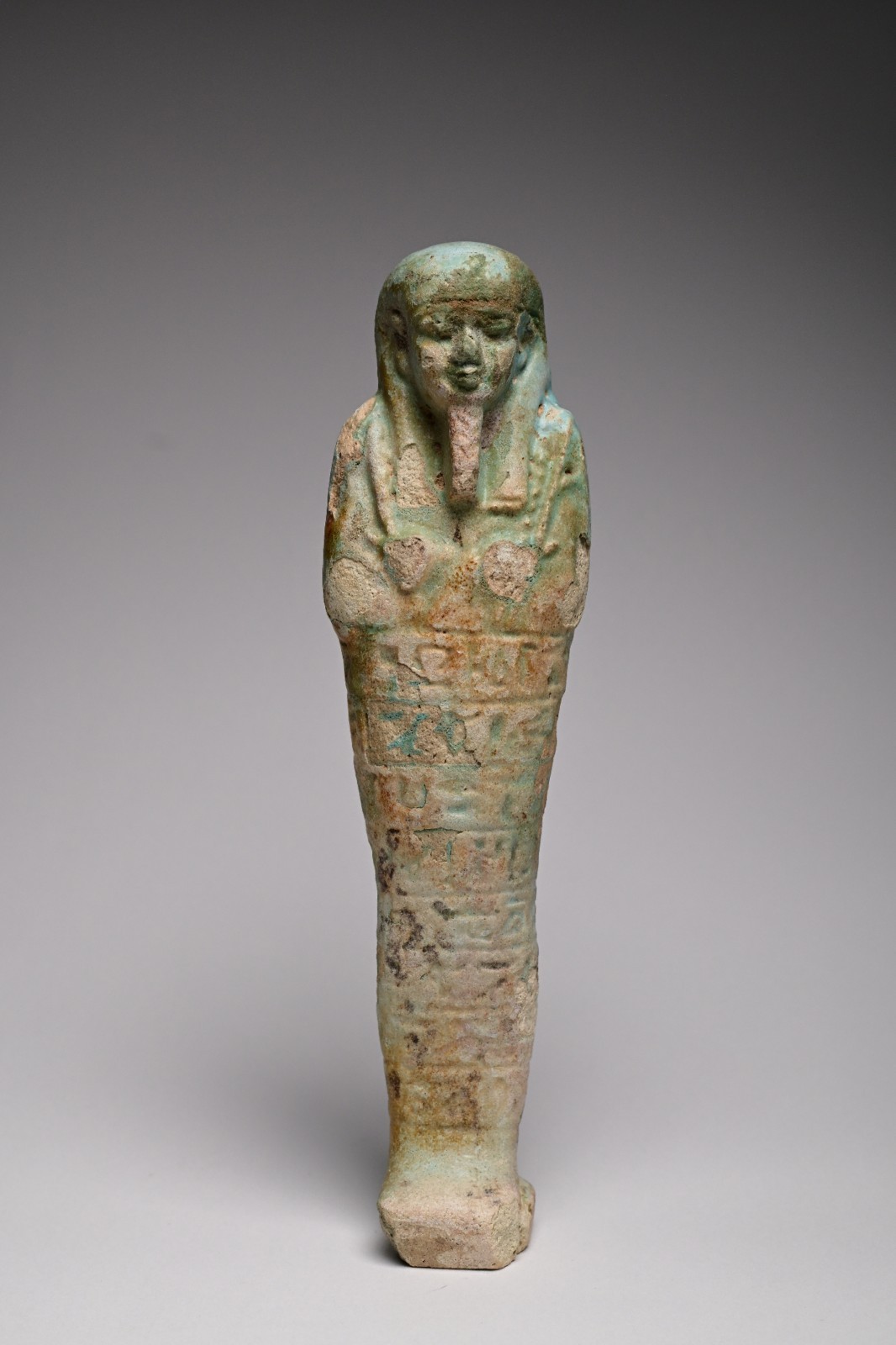 CIRCA A LARGE EGYPTIAN FAIENCE USHABTI