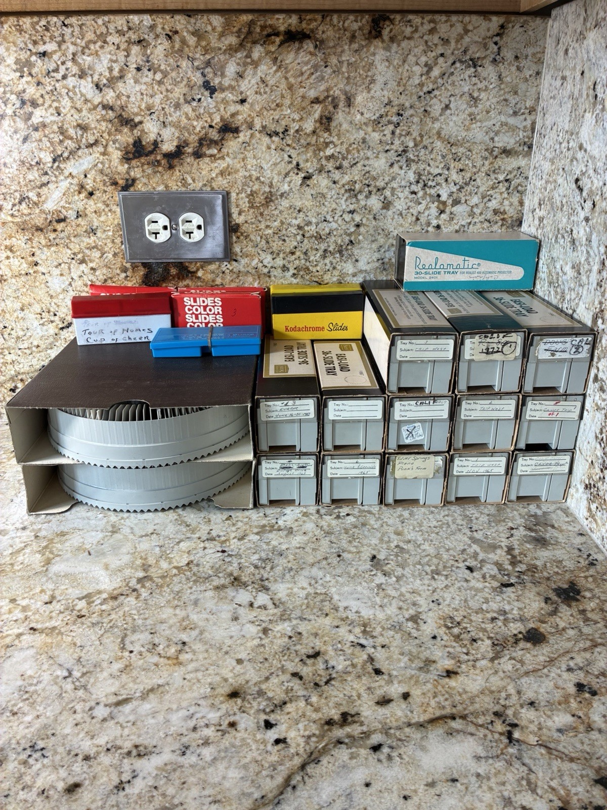 Vtg  743 35mm Color Slides Lot Kodak Europe California Travel  Family 1965-1971