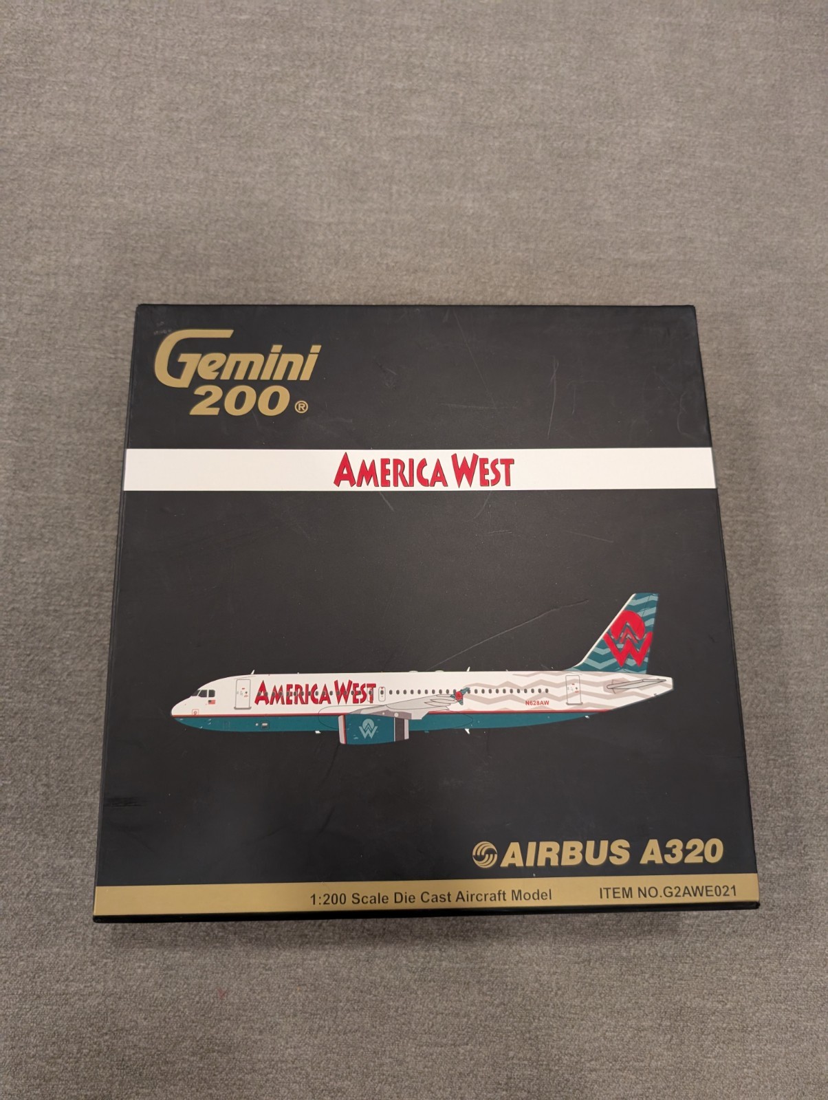 Gemini Jets America West Airlines Airbus A320 N628AW Diecast 1/200 RARE, NIB