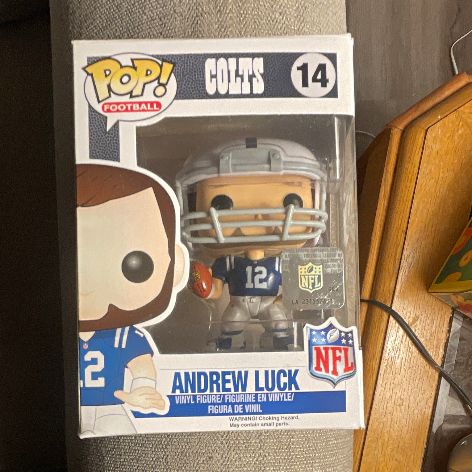 FUNKO POP FOOTBALL NFL COLTS ANDREW LUCK VINYL FIGURE #14 REMOVABLE HELMET