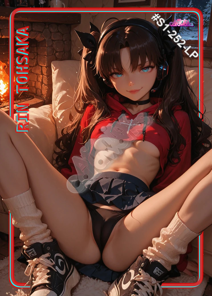 Rin Tohsaka Fate/Stay Night Custom Sexy Anime Waifu Trading Card Standard