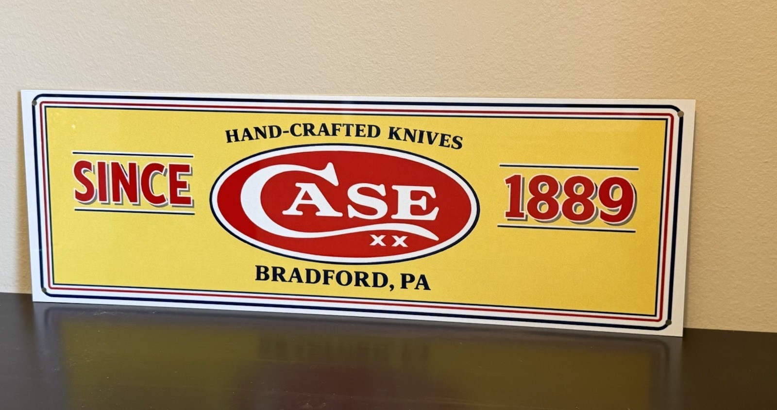 Retro Style Case Handcrafted Knives Cutlery Wall Decor Garage Sign