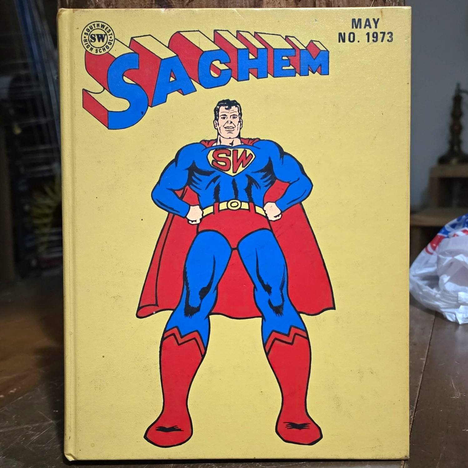 Sachem May 1973 Southwest High School Yearbook Signed Original