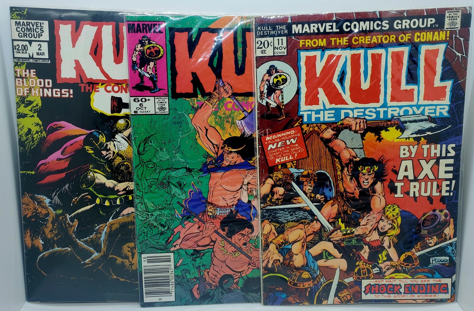 Vintage LOT of 3 Kull The Destroyer #2, 6, 11 (Marvel Comics, 1973) 1st Print🔥