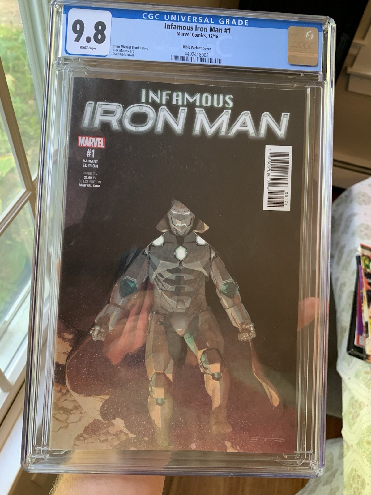 Infamous Iron Man #1 CGC 9.8 RIBIC VARIANT COVER Marvel Comics