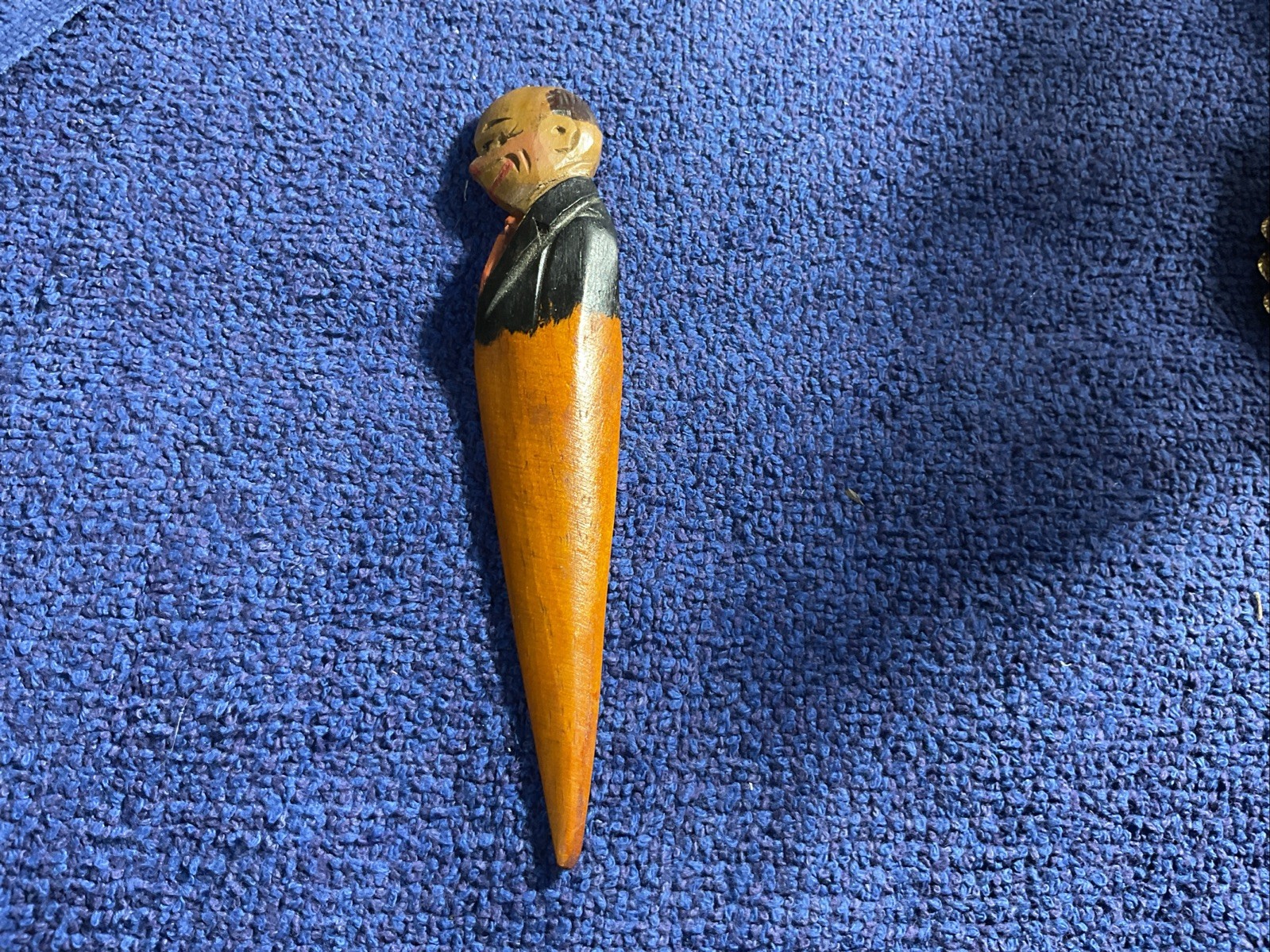 Vintage Anri Italian Carved Wood Letter Opener 4.75” Marked a/070