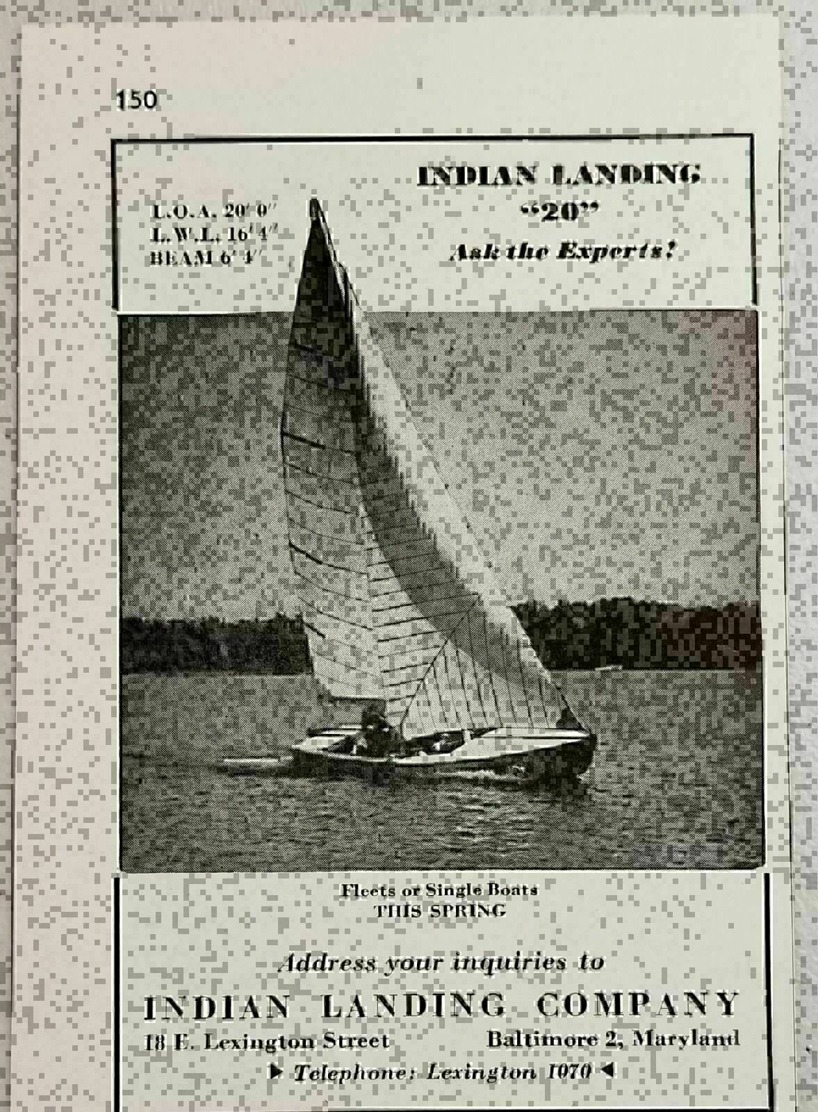 1947 Print Ad Indian Landing Co. \