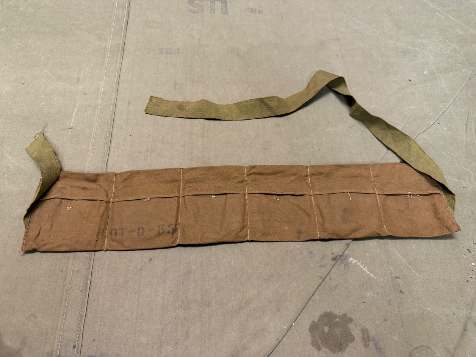 ORIGINAL WWI US ARMY INFANTRY M1903 M1917 RIFLE AMMO BANDOLEER W/INSERTS-1