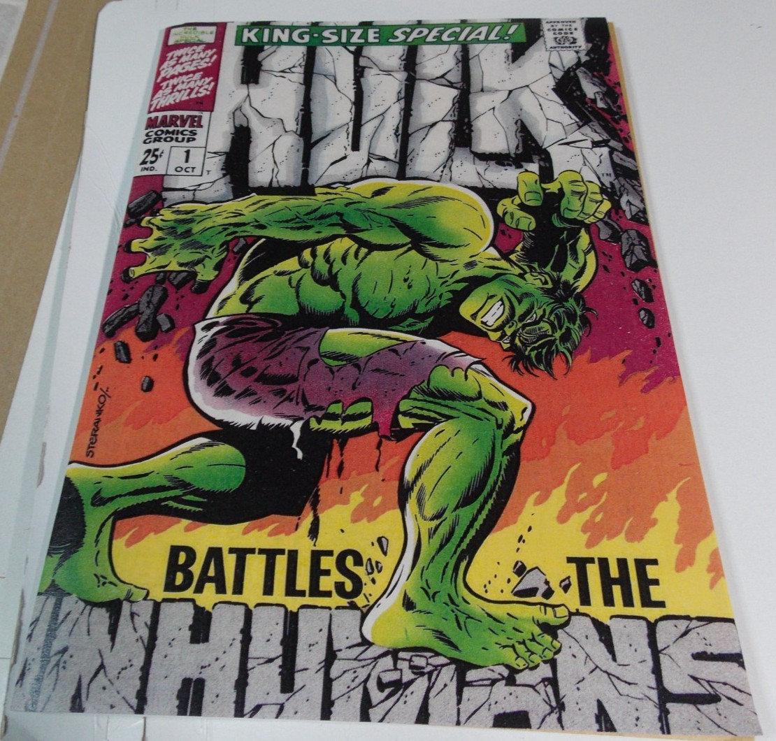 THE INCREDIBLE HULK  KINGSIZE SPECIAL 1 1968  COVERLESS  replica cvr