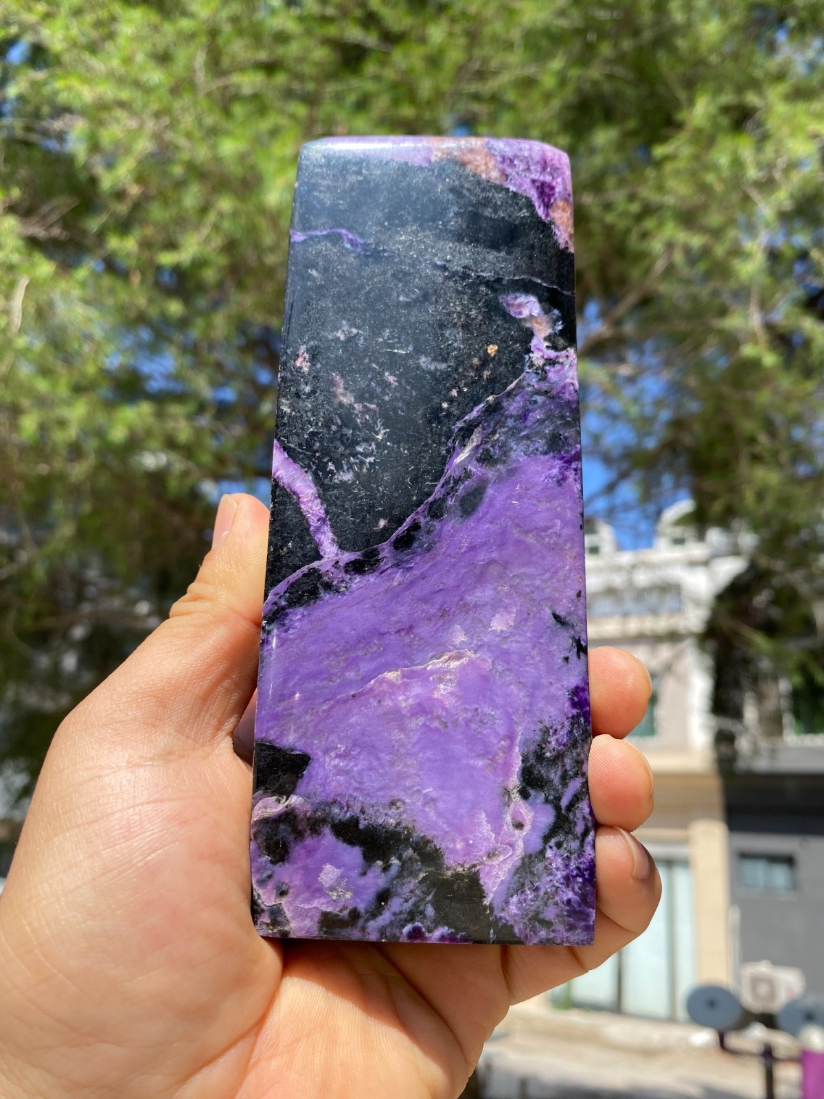 2.2LB Top Rare Natural charoite Quartz Crystal raw gemstone mineral specimen