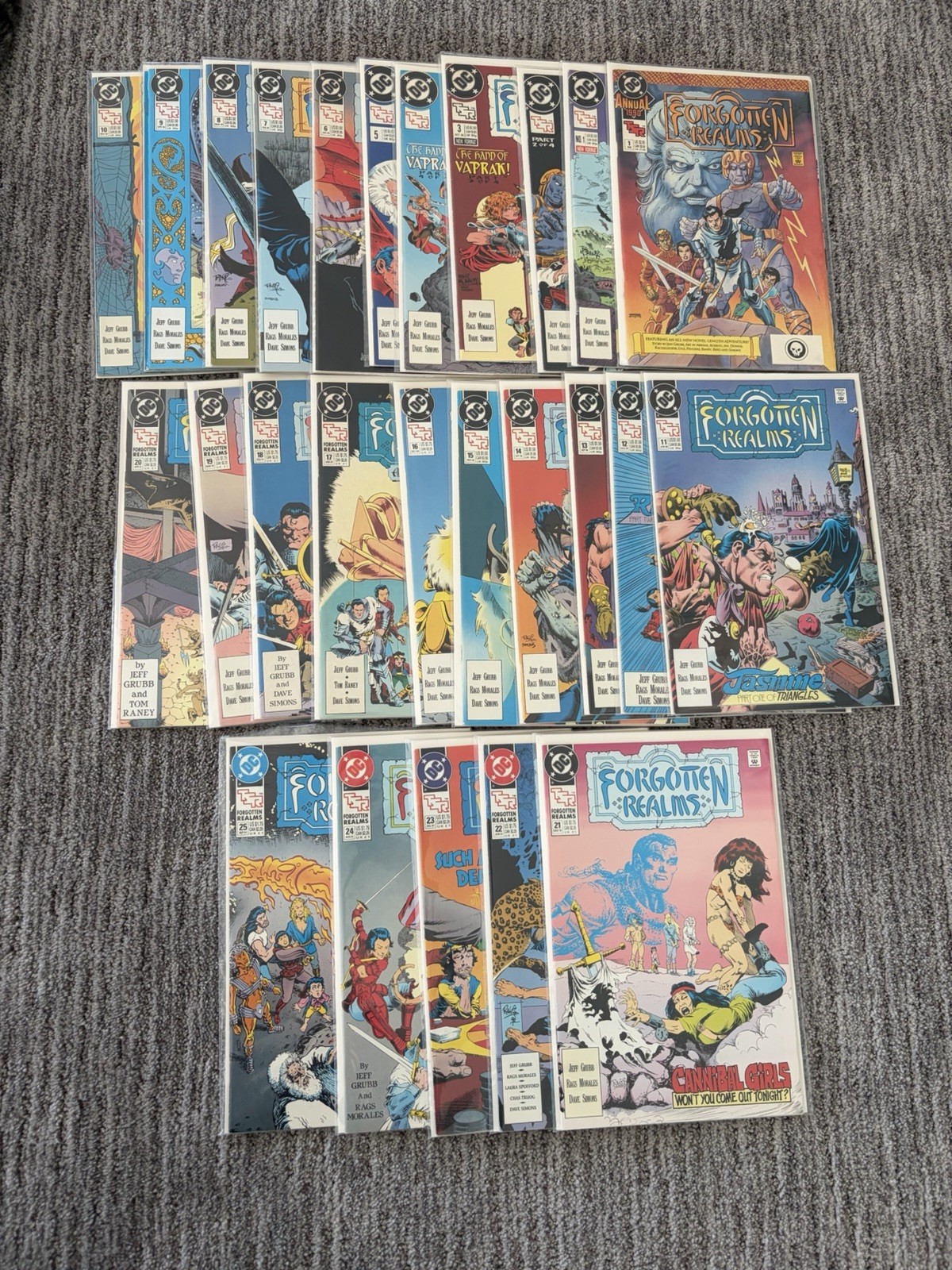 DC Comics Books Vintage Forgotten Realms 1-25 Plus 1990 Annual Bagged & Boarded 