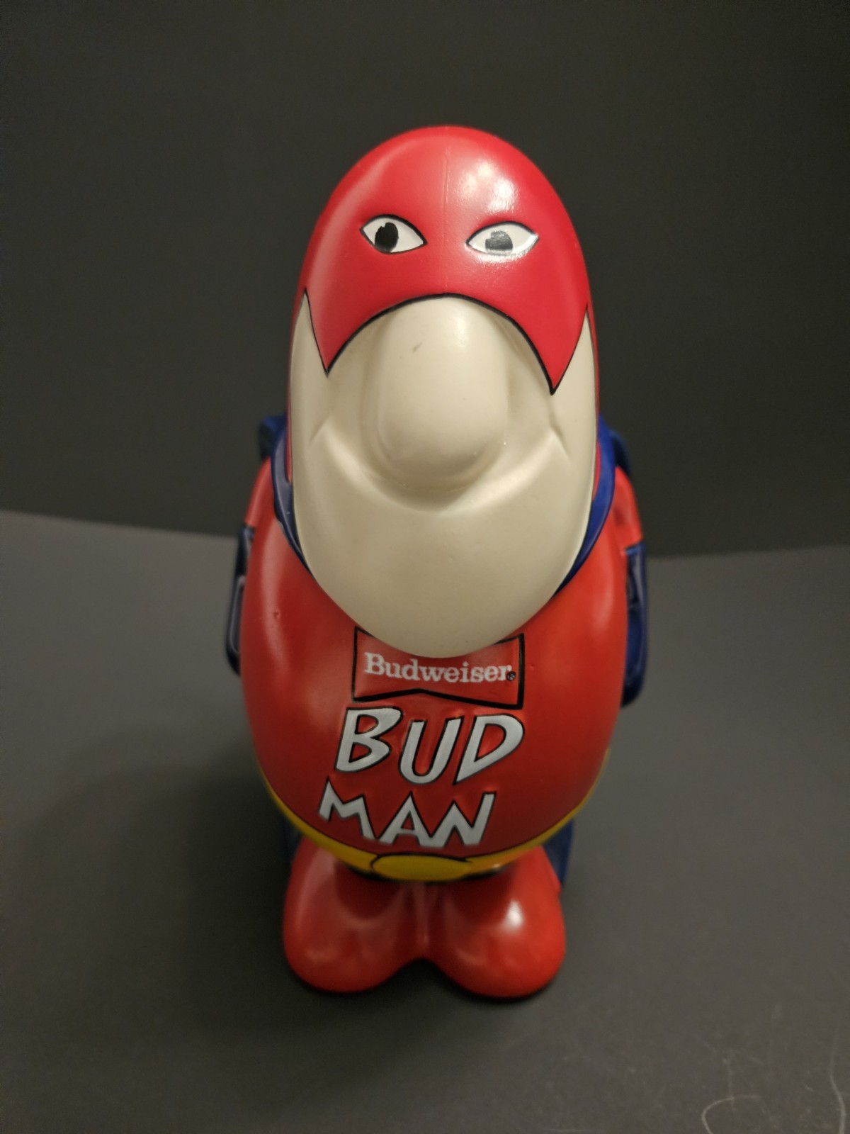 Vintage 1989 Budweiser Bud Man Beer Stein CS100 Ceramarte Brazil Lidded Mug VTG