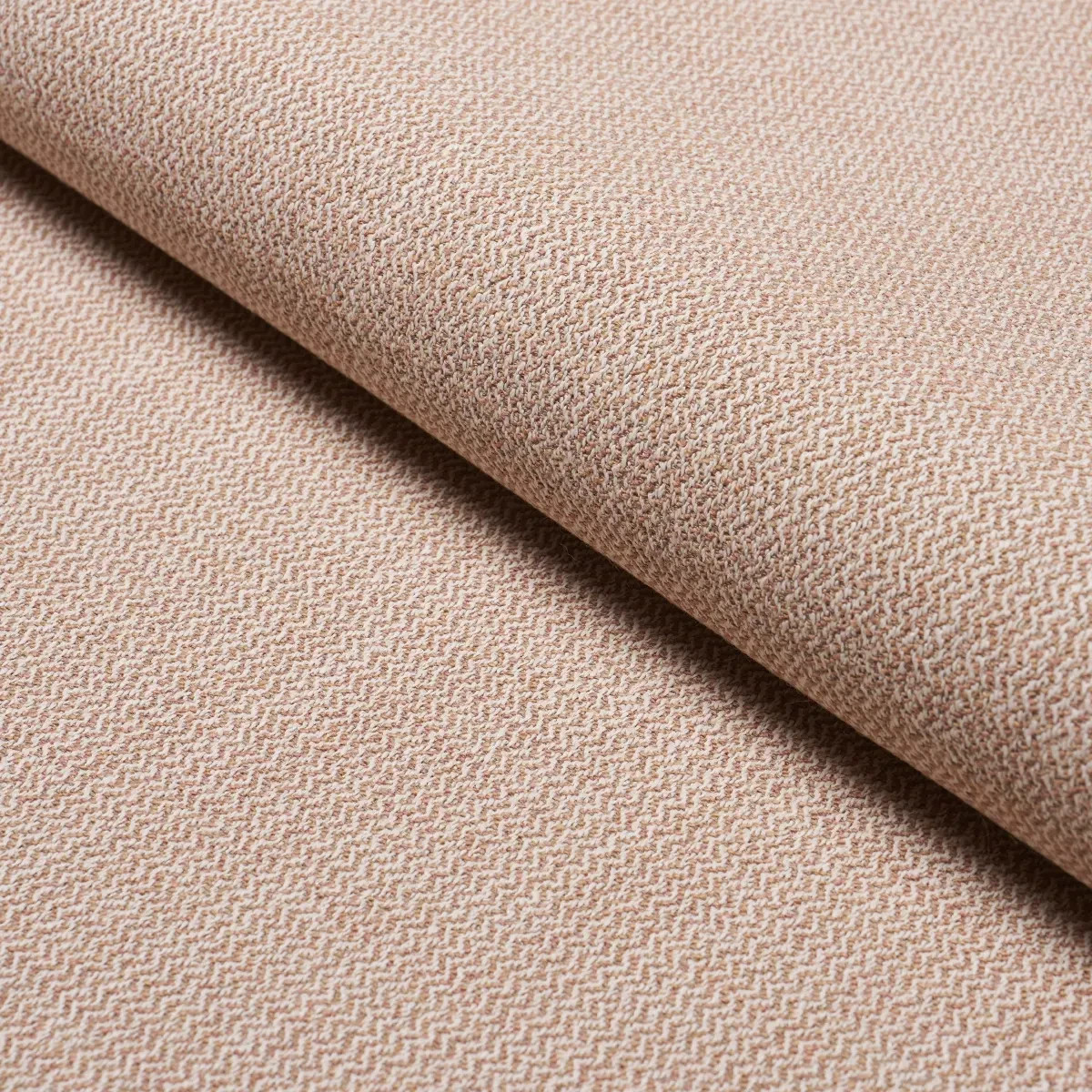 Schumacher Mini Chevron Weave Fabric- Simon Indoor Outdoor / Blush 3.90 yd 84180