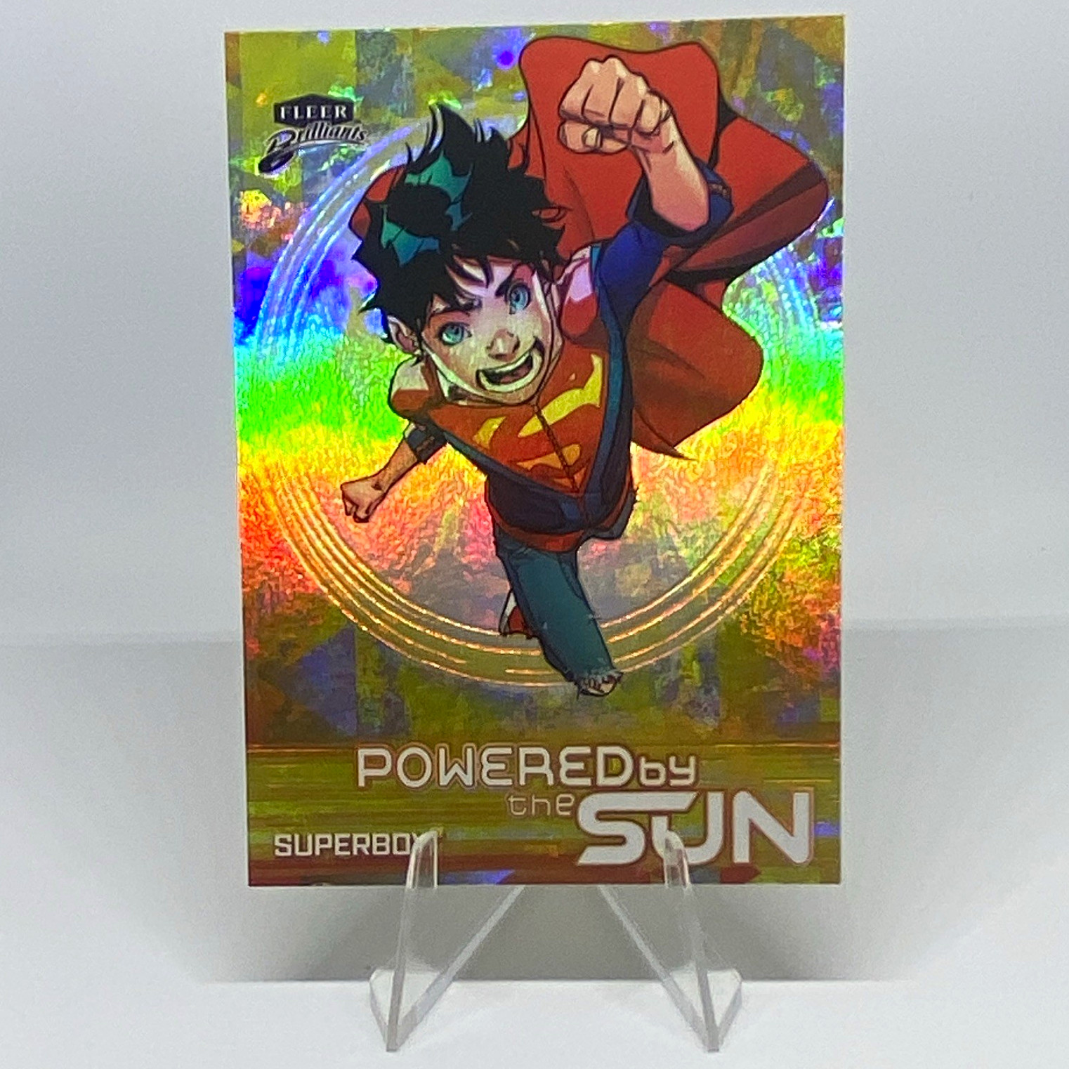 Fleer 2017 Fleer Brilliants Superman Powered by the Sun Superboy PS-5 Gold