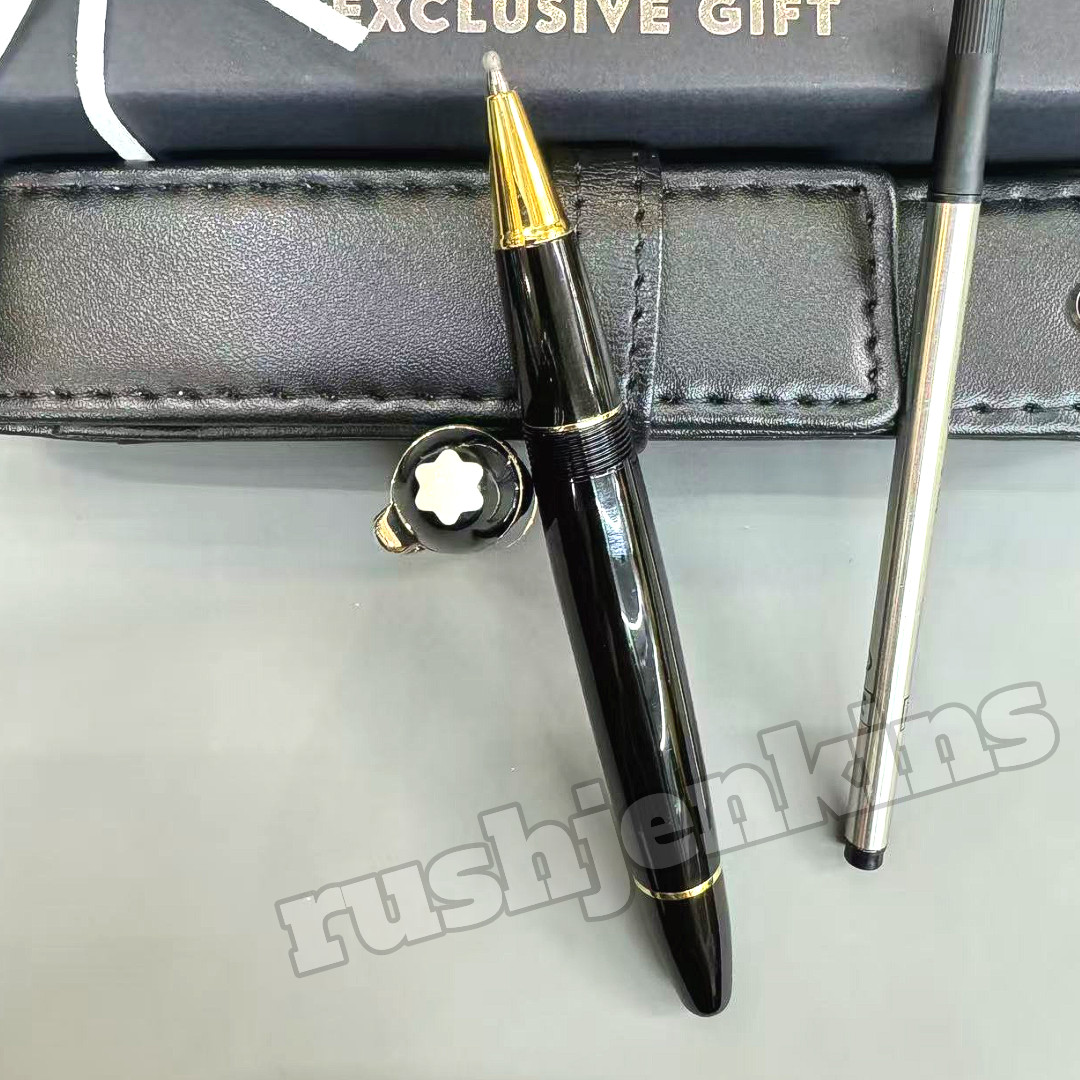 MONTBLANC Meisterstück Classique Black Rollerball Pen Gold Trim Rare