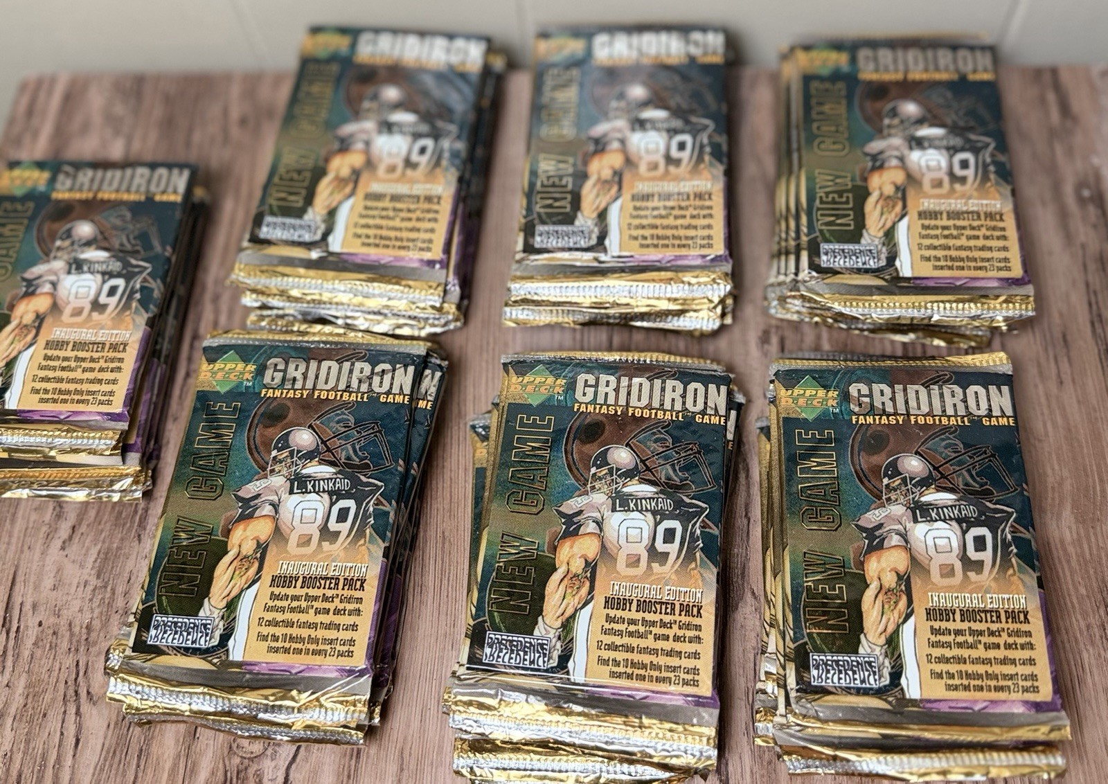 1995 Upper Deck Gridiron Fantasy Football Hobby Booster Pack Lot 35 Sealed