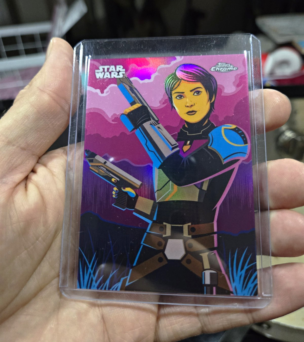 Topps 2026 Chrome Star Wars Kyber Light Sabine Wren KL-27 Eric Tan