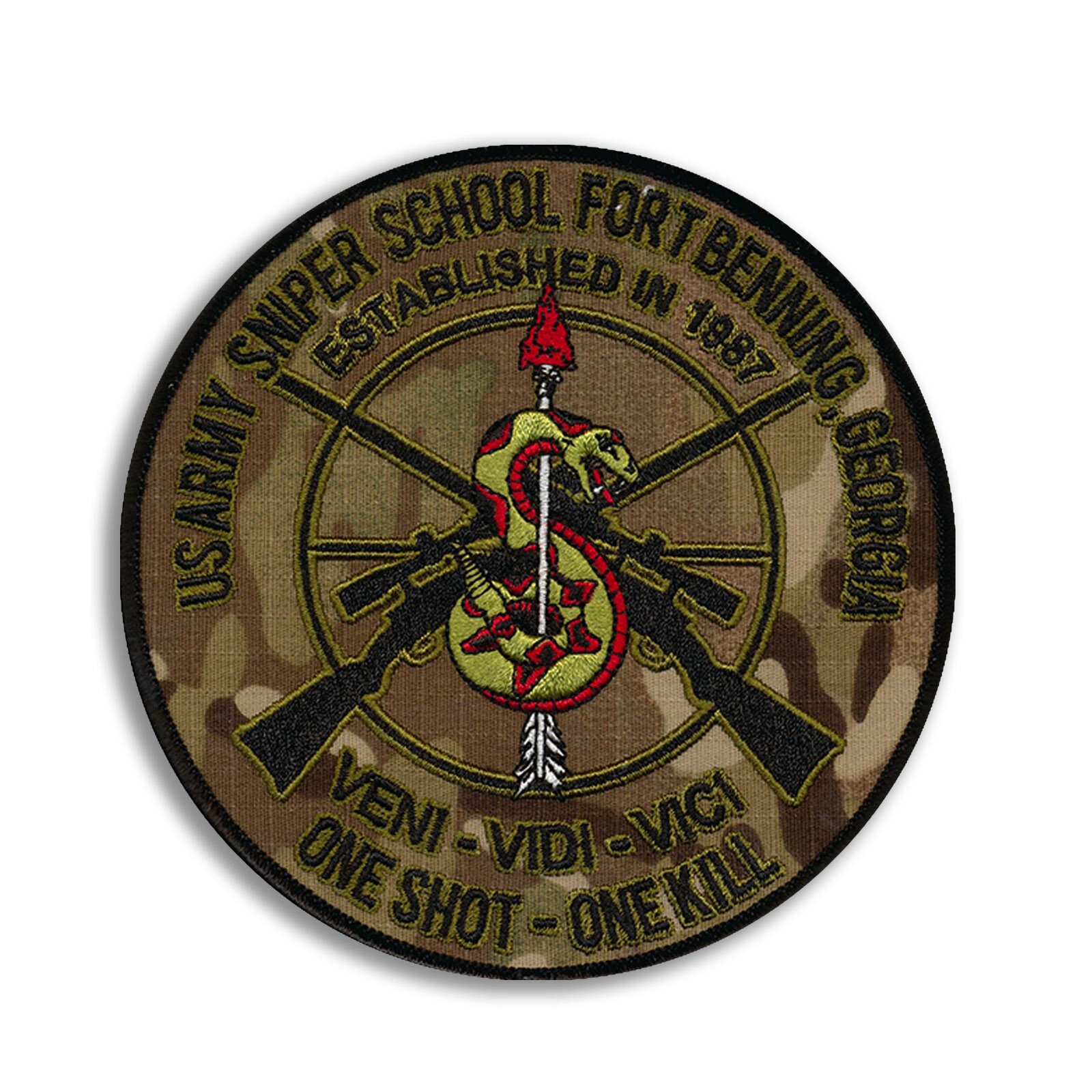 US Army Sniper School MULTICAM embroidered patch 5\
