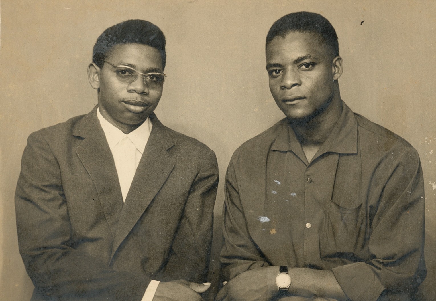 c. 1960's Two Men, Mali Photograph by Malick Sidibe STAMPED