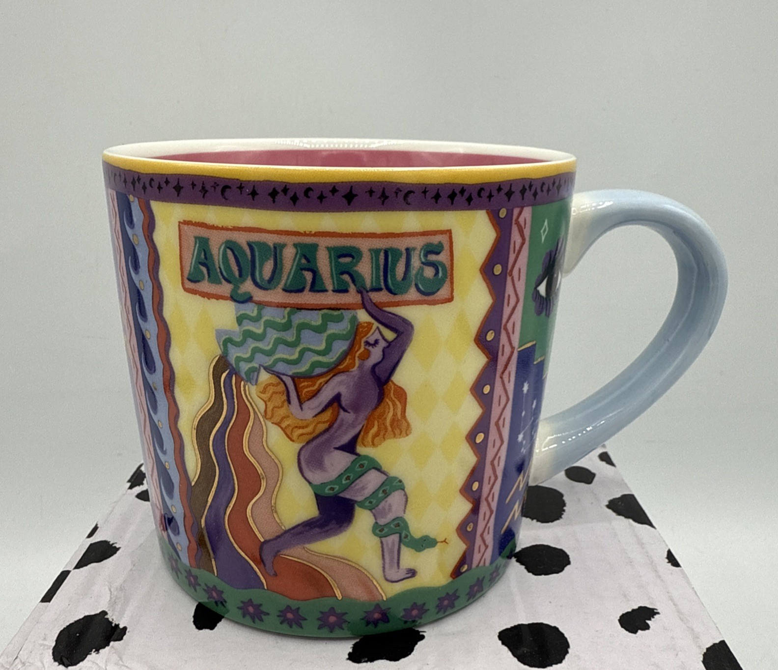 Anthropologie Stoneware Zodiac Mugs Eleanor Bowmer Signs Aquarius Coffee Tea