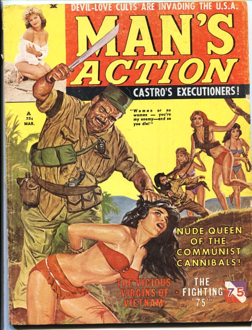 MAG: Man's Action 3/1962 Babe BEHEADED by CUBAN COMMIE Wild