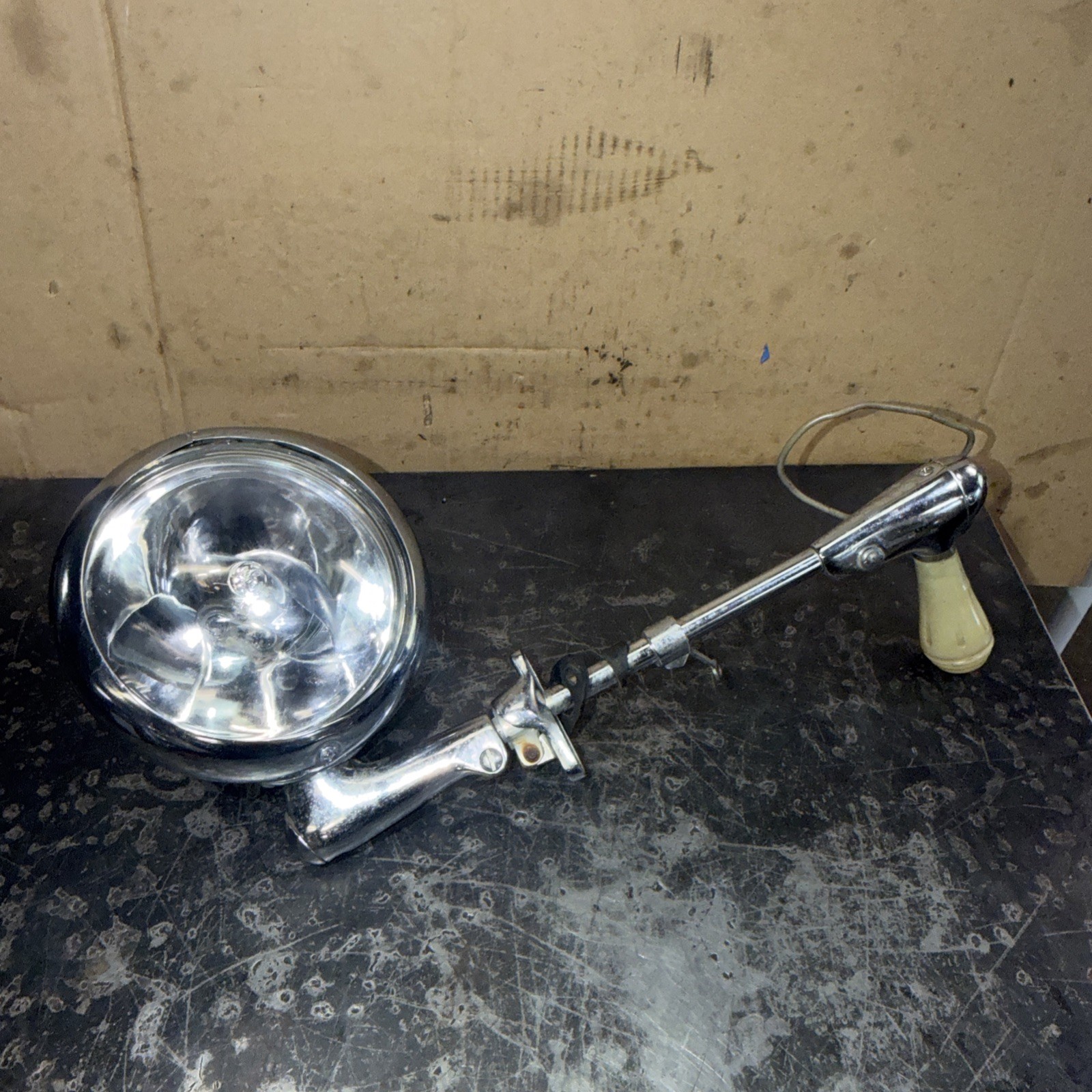 Vintage Unity Model S6 Chrome Spotlight Car Light Rat Rod Chicago USA Untested