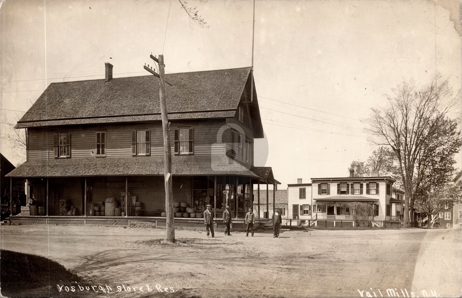 Vosburgh General Store Vail Mills Mayfield NY Adirondacks RPPC Postcard COPY