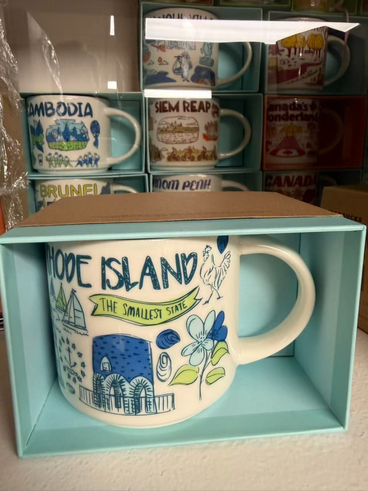 Starbucks Been There Rhode Island USA 14oz Mug NIB w/ Tag Rare Discontinued