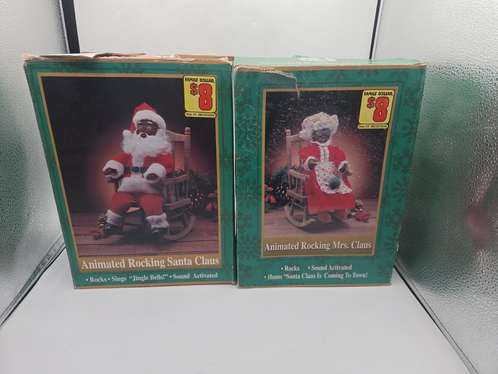 Vintage 96 Animated Rocking Santa & Mrs North Pole Productions Black African New