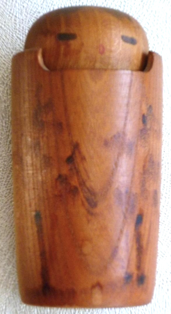 Vintage Creative Kokeshi Doll by Master Miyajima Muhitsu Φ5.7×H10.8cm 