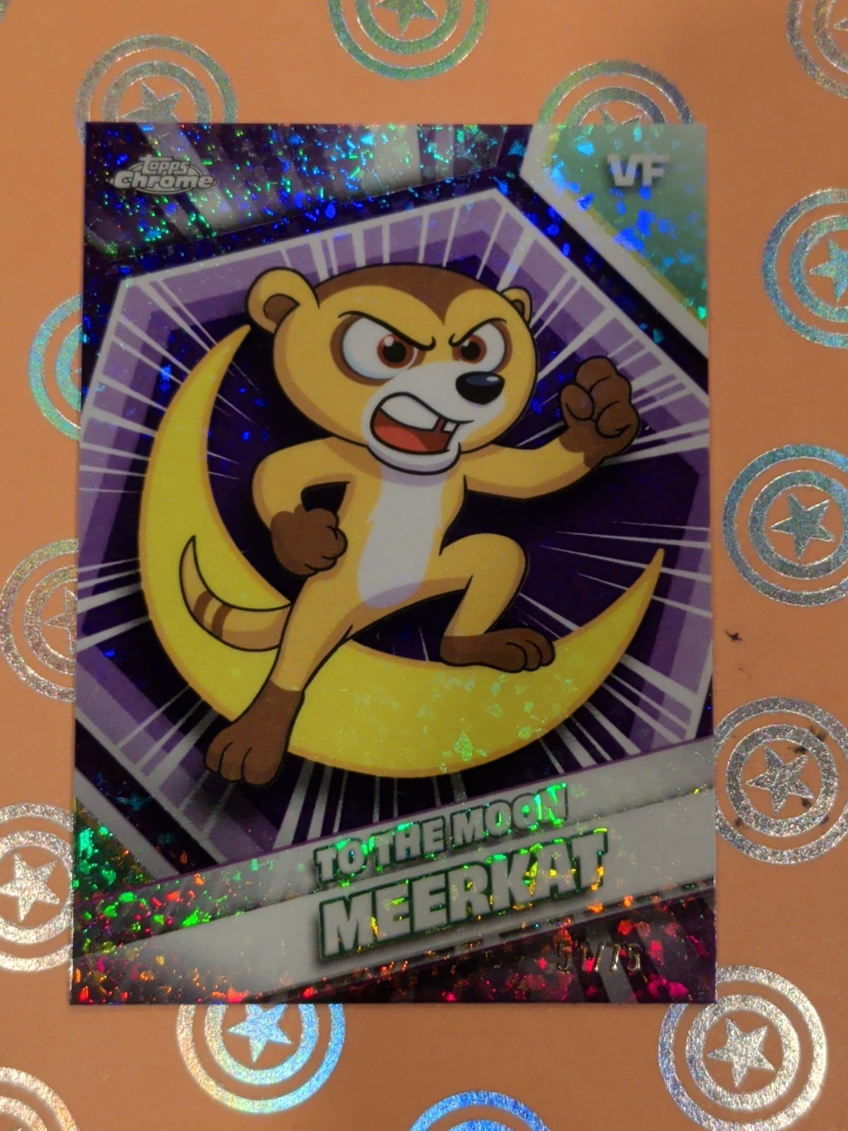 2026 Topps Chrome VeeFriends To The Moon Meerkat Purple Refractor /75 #175