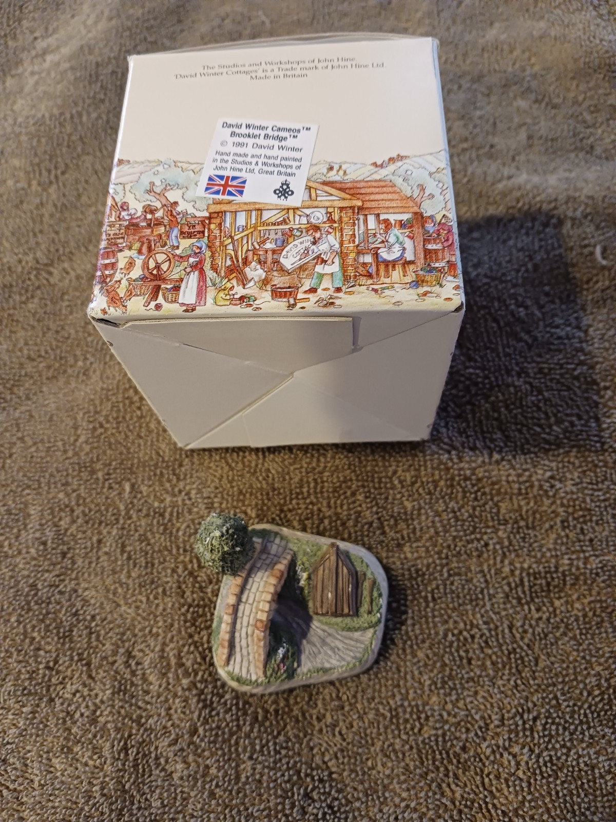 Vintage David Winter Cameo Brooklet Bridge 1991 Collectors Piece