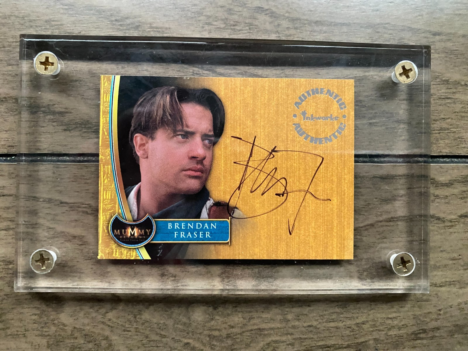 2001 Inkworks The Mummy Returns Brendan Fraser Autograph Card (Card A1)
