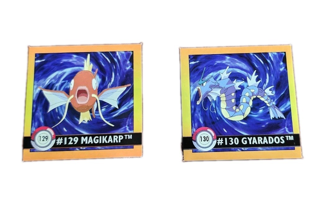 Pokemon 1999 Artbox Series 1 Stickers Magikarp Gyarados Set