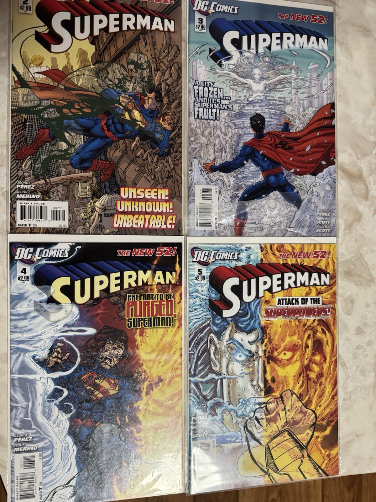 15 books Superboy 1,5,7/ Superman 2-5/ Supergirl 2,3,5, ActionComics 1,2,3,6,8