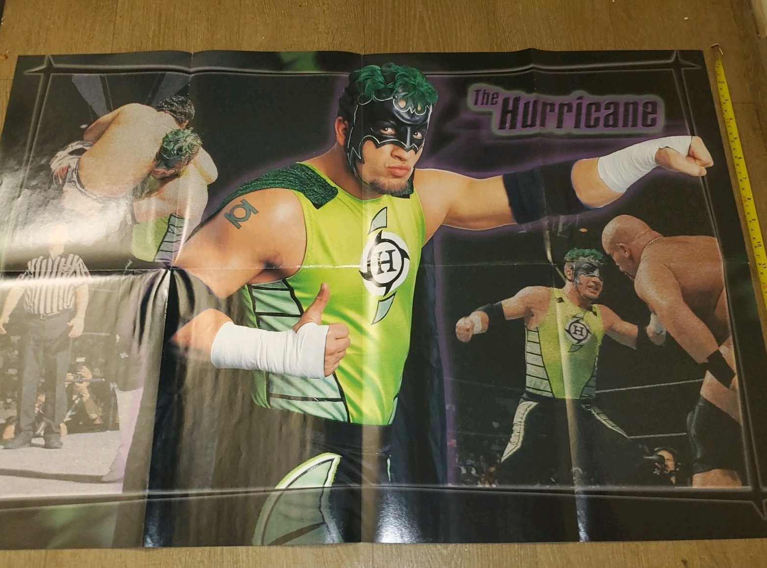The Hurricane Shane Helms Wrestling Poster Huge Poster Two Sided New Old Stock