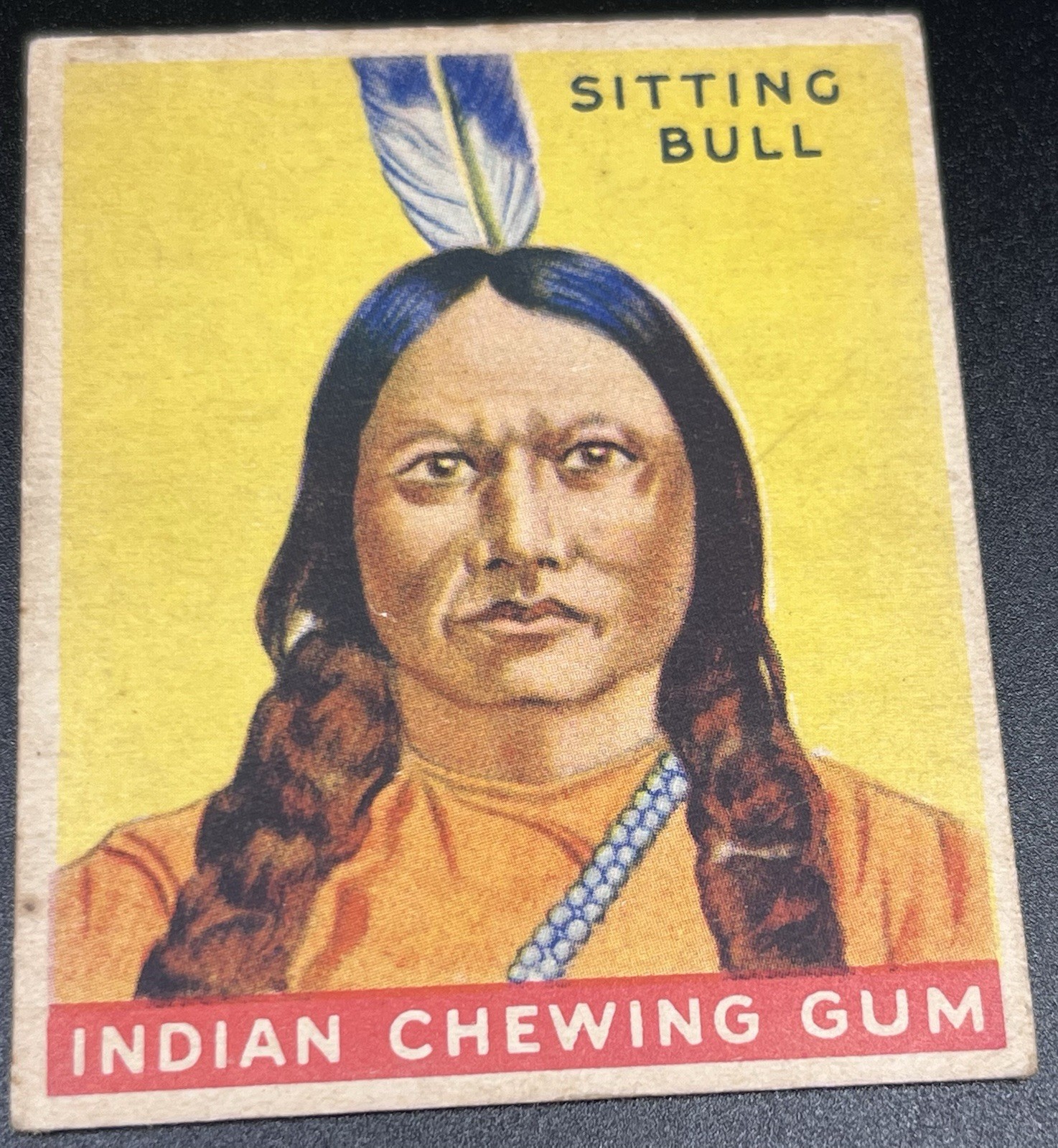 Goudey Indian Chewing Gum 1933 #38 Sitting Bull History Card