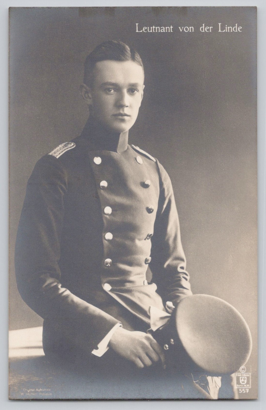 RPPC WWI Otto von der Linde RPPC Pour le Merite Blue Max Namur German Officer