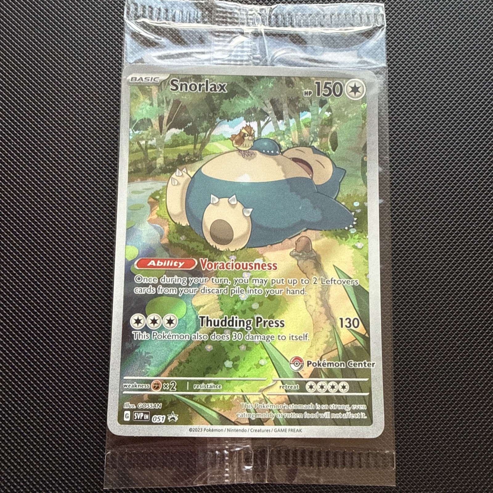 Snorlax 051 Pokemon Center Stamp SVP051 Stamped 151 Black Star ETB Promo Sealed