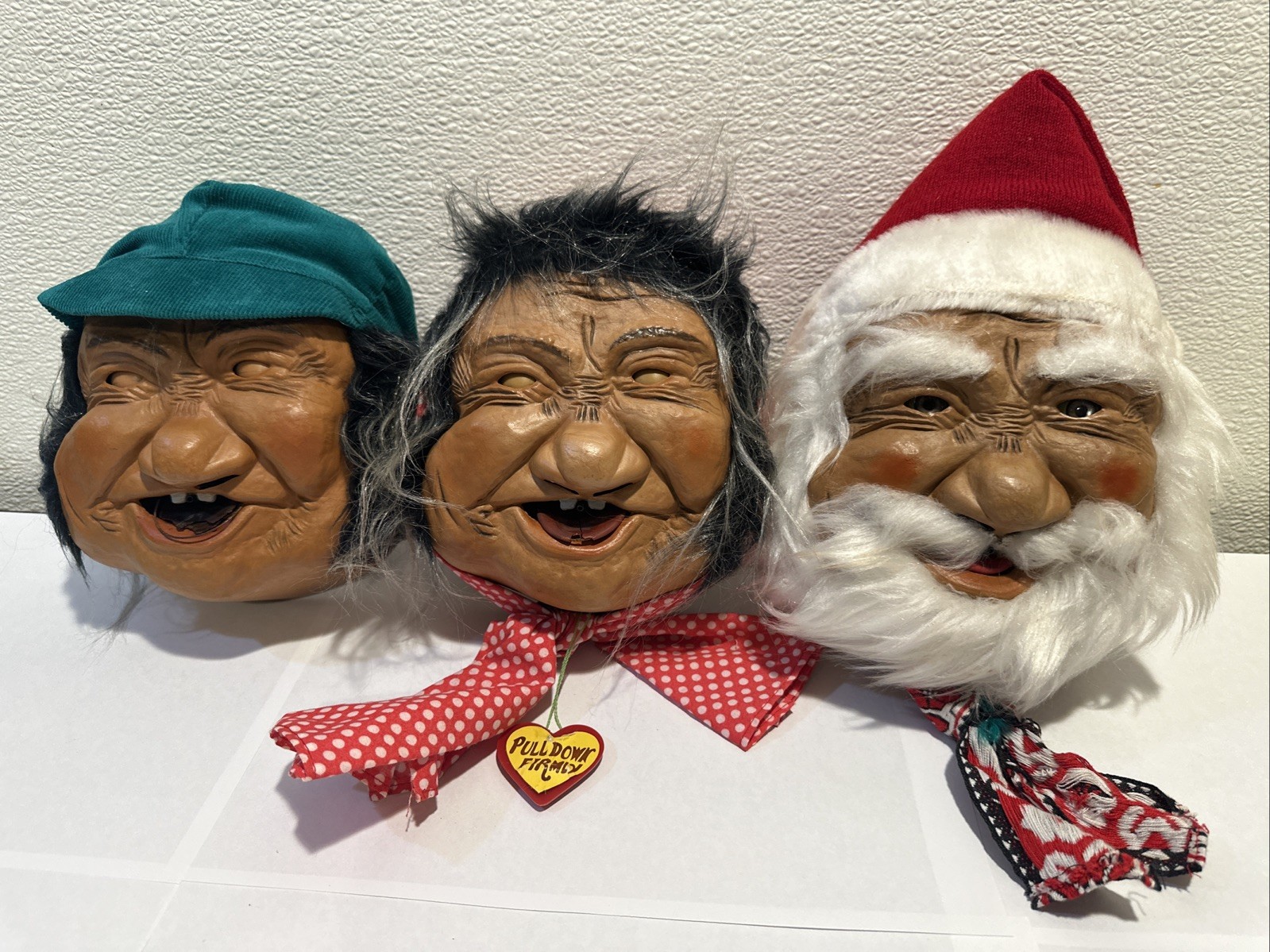 3 Vintage 1973 Original Peter Figure Bibi Products Ca. Santa Peter