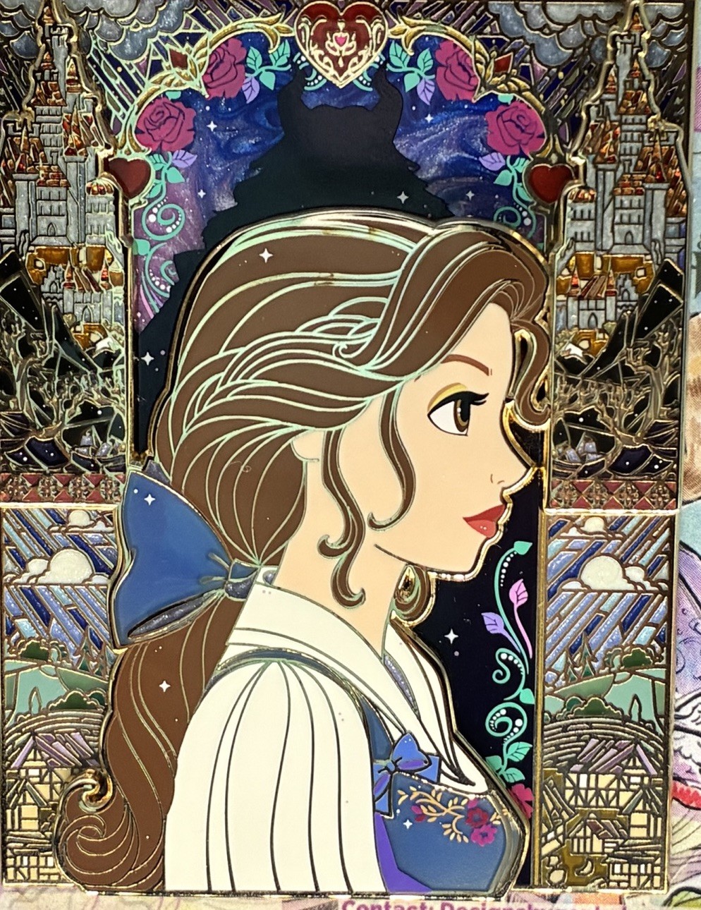 Disney  fantasy pins Blue Town Dress Belle
