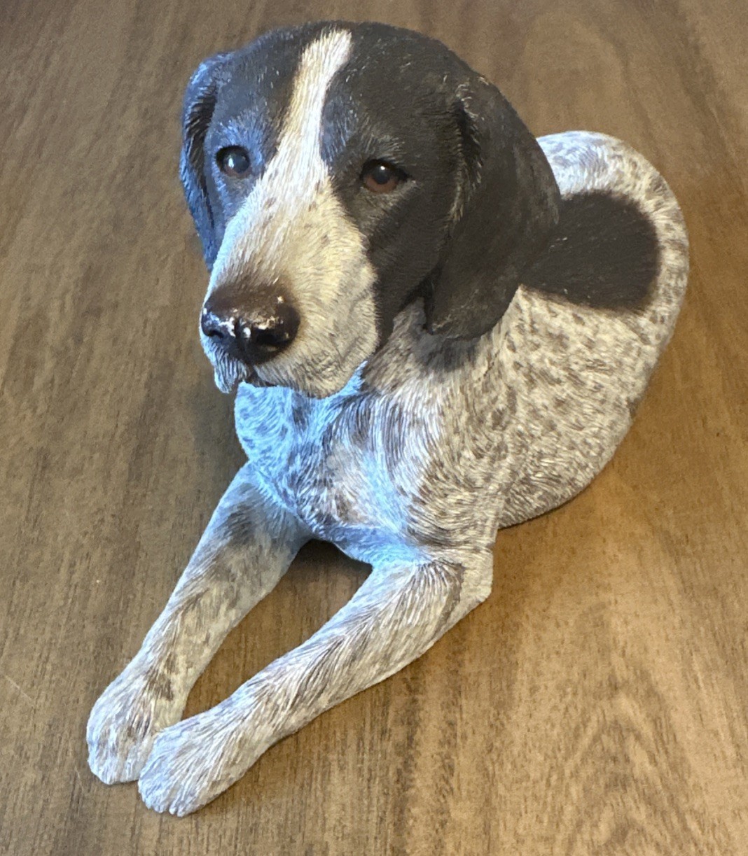 vintage sandicast Laying German Short-Haired Pointer