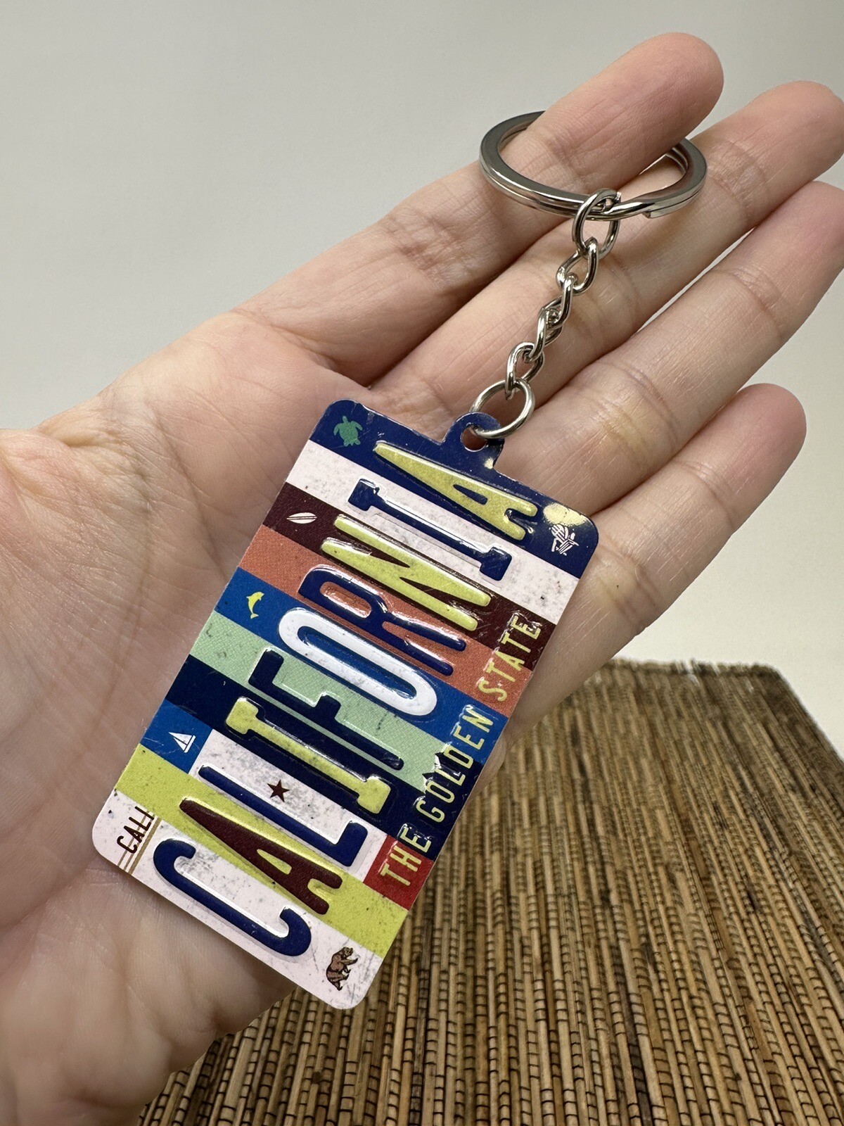 California Dreaming Mini License Plate Keychain