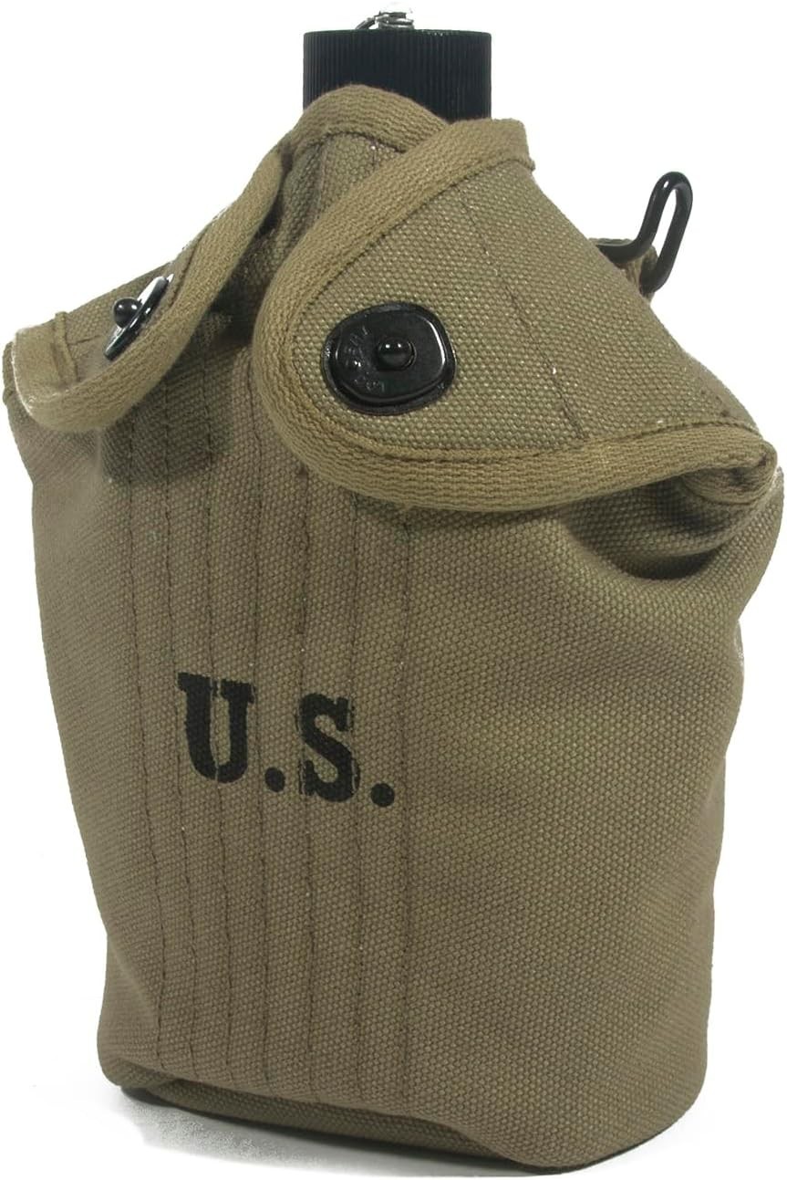 US WW2 M1910 Canteen Cover Khaki/WWII American Army Water Bottle Cover-1940 Rear