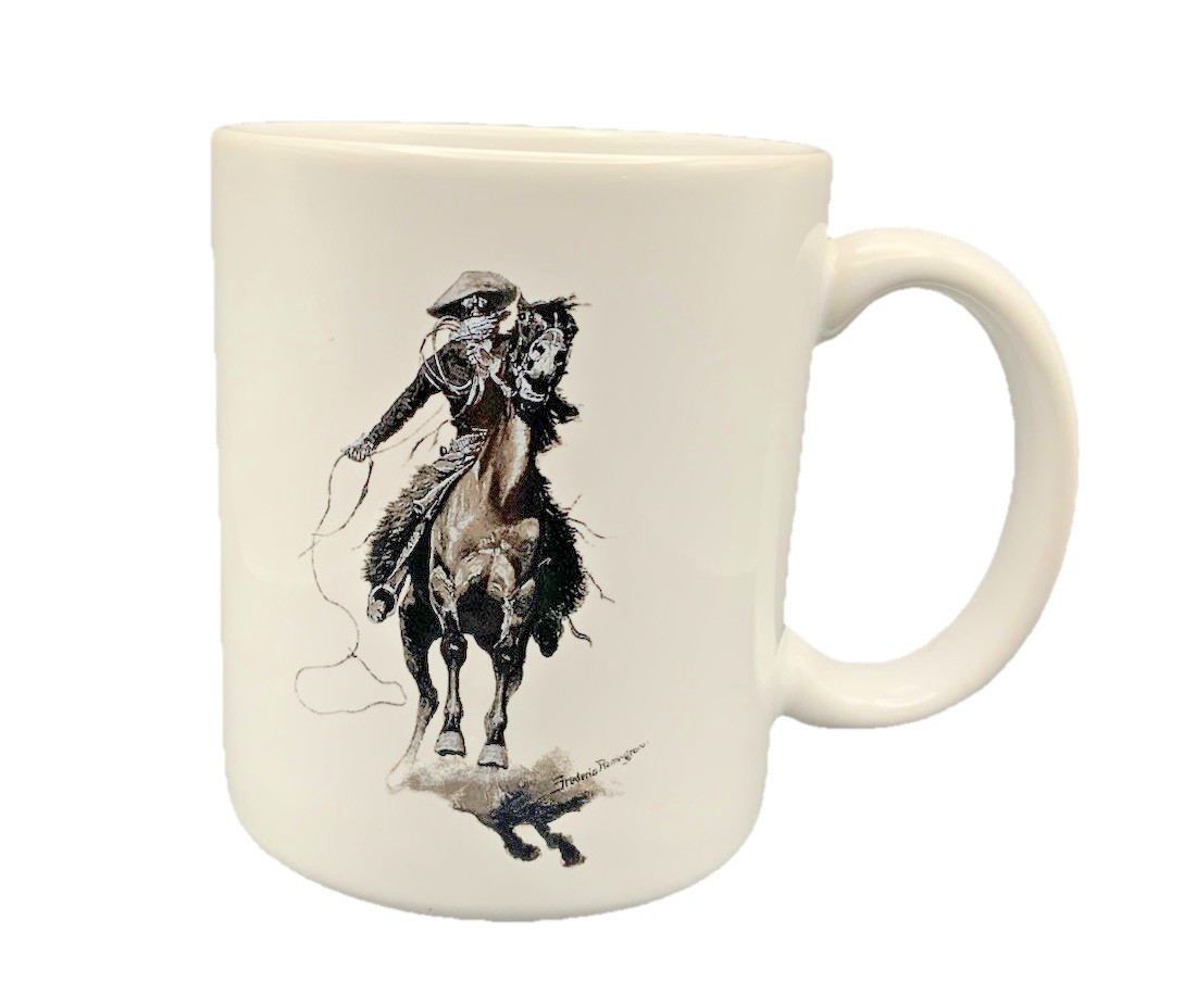 Frederic Remington 12oz Coffee Mug W/The Cow Puncher 1st Edition Western Art