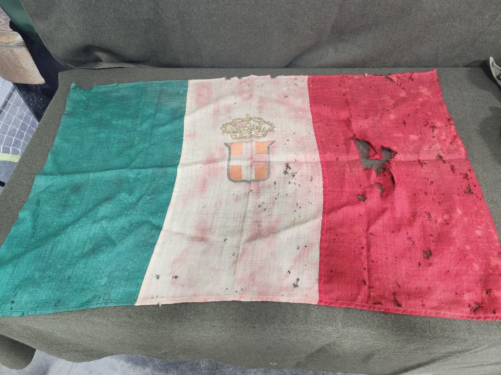 WWII ITALIAN NORTH AFRICA Battle Flag Ww2 26x41 AFRIKAKORP