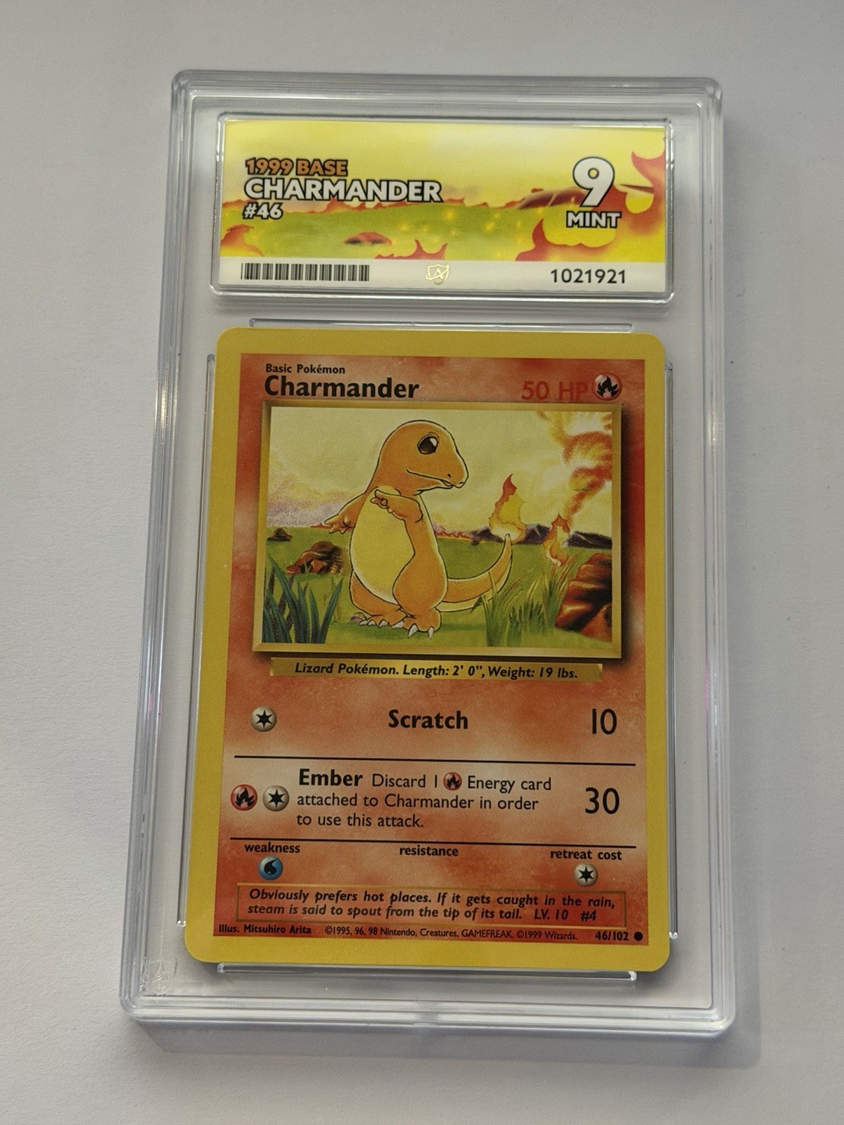 1999, Charmander, #46, Base, ACE 9